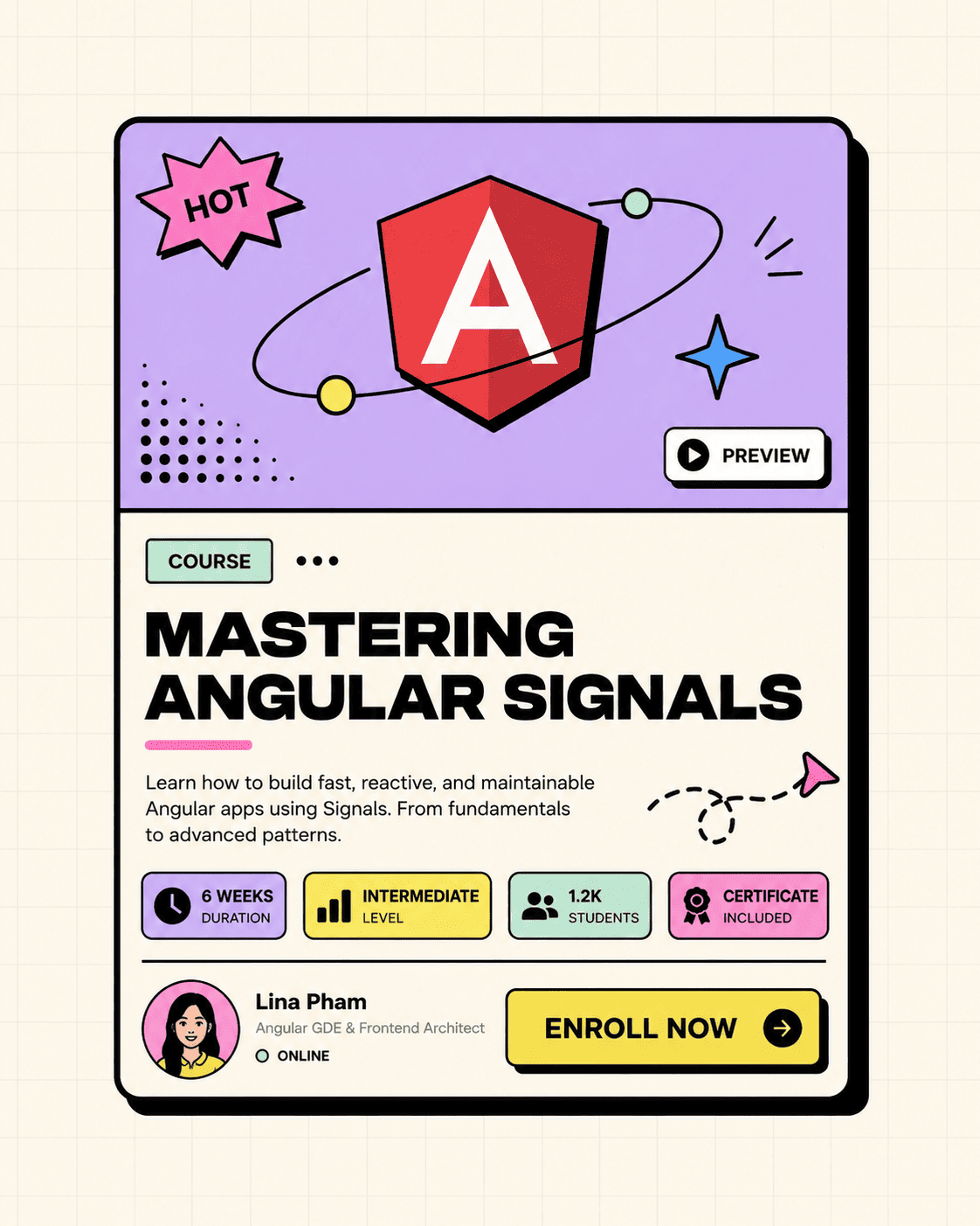 Course card – Angular signals